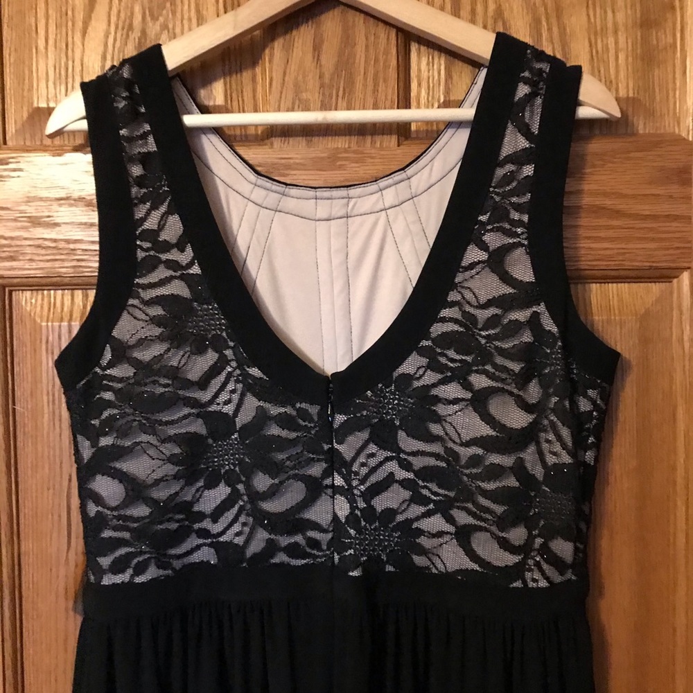 Women’s NWT R&M Richards Black Tan Lace Dress 12 - Picture 5 of 8